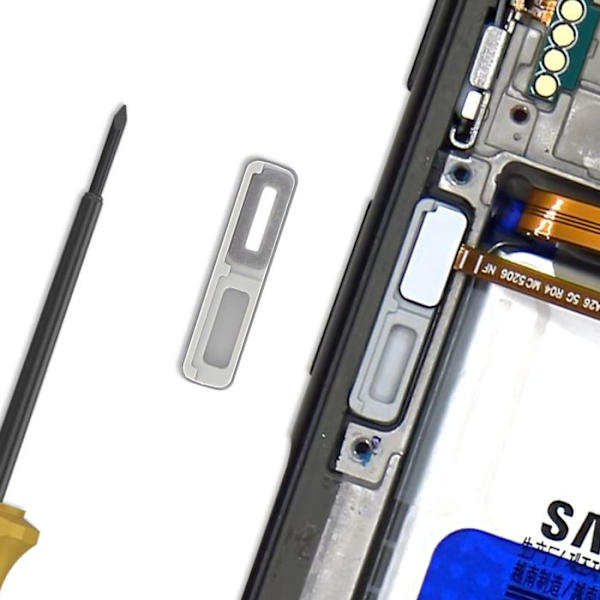 Support til Fingeraftrykslæser - SAMSUNG - Galaxy A26 - Original - Nem montering - Grå Grå