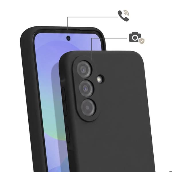 Silicone Cover til Samsung Galaxy A56 med Sort Halsrem Svart