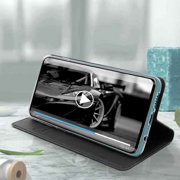 Hus för Samsung Galaxy S10 - Dux Ducis - Kortfodral - Mjuk - Svart - Ställfunktion Svart