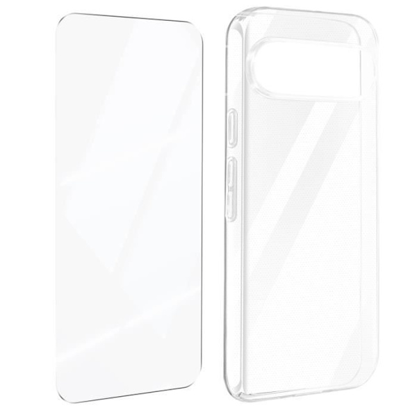 Suojauspaketti Google Pixel 9 Pro XL -kotelolle ja karkaistulle lasille Mayaxess Transparent Transparent