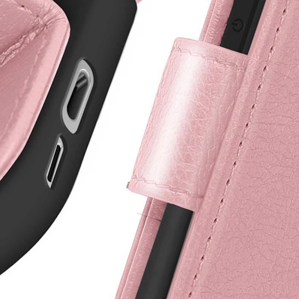 Étui för Samsung Galaxy S24 FE - AVIZAR - Fodral för plånbok - Roséguld - Video stöd - Halvstyv Rosa