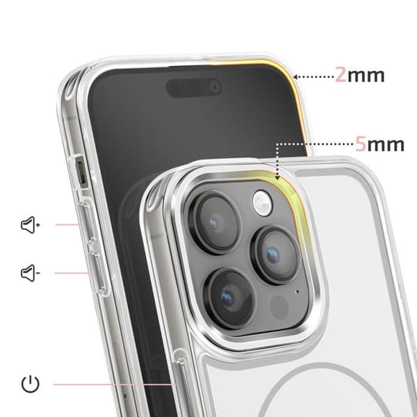 MagSafe-skal för iPhone 14 Pro Max, Ultra Förstärkt Bi-materialsskydd, Vit Vit