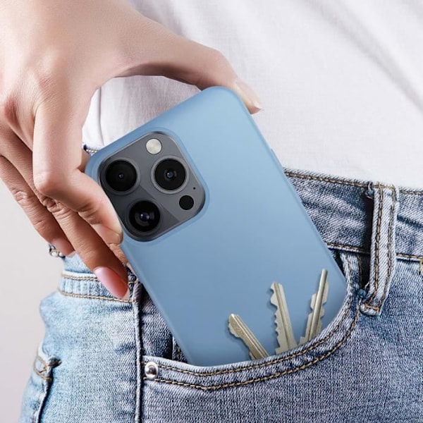 Skal till iPhone 16 Pro - AVIZAR - Halvstyv Soft-touch - Blå - Stötsäker och repskydd Blå