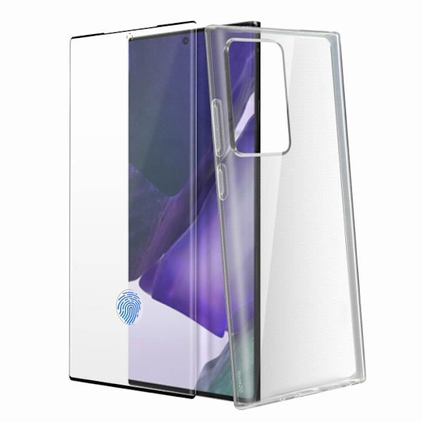 Skyddsfodral - Samsung - Galaxy Note 20 Ultra - Mjuk silikon - Härdat glas 9H - Svart svart