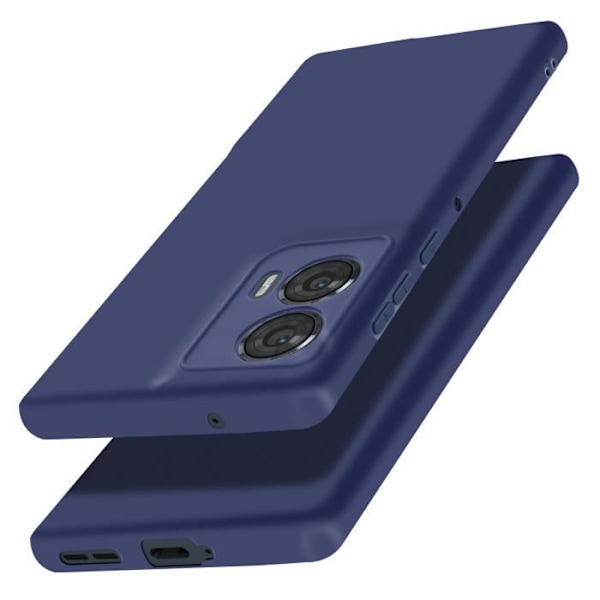 Taske til Motorola Edge 50 Fusion - AVIZAR - Silikone - Mat finish - Blå Blå