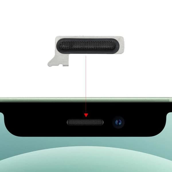 Internt hörlursgaller för iPhone 12, 12 Mini, 12 Pro, 12 Pro Max Black Svart
