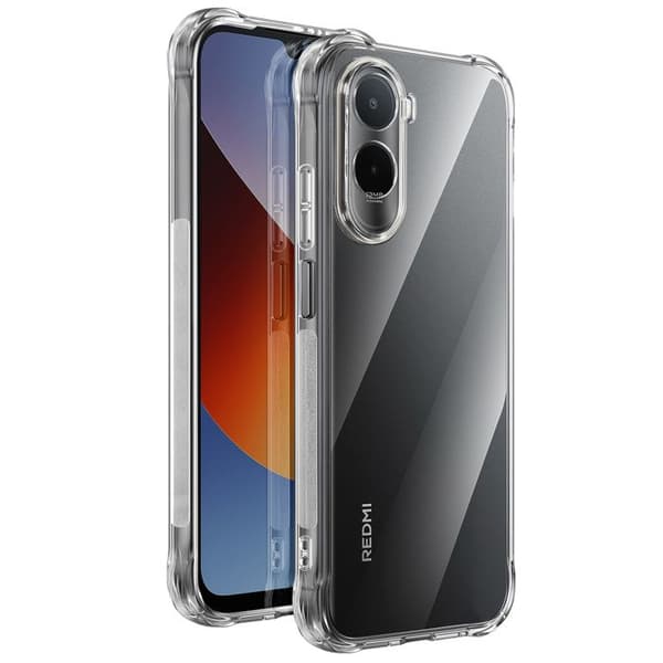 Siliconfodral för Redmi A7 Pro med Förstärkta Hörn Transparent Vit