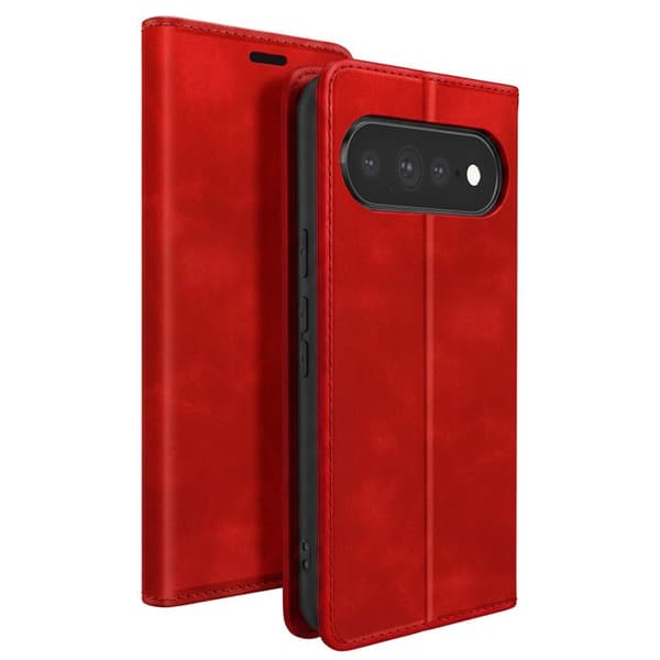 Plånboksfodral för Google Pixel 11 Pro XL Mocka Effekt med Stöd Röd Röd