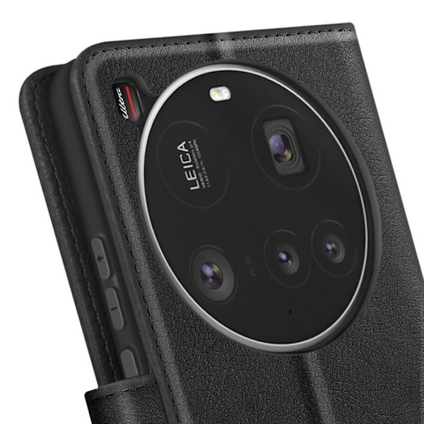 Xiaomi 15 Ultra Lompakkokotelo ja Videotuki Musta Svart