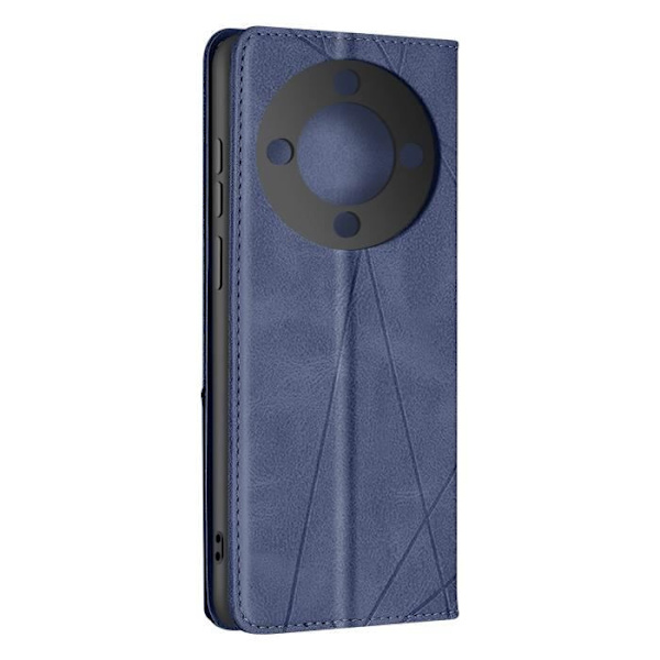 Pung etui til Honor Magic 6 Lite 5G - AVIZAR - Midnight Blue prismemønster - Halvstivt - Flap Blå