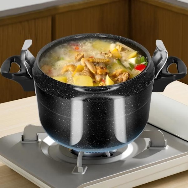 Cocotte-minute 5L med Anti-stick Stenbeläggning Rosenberg Svart Svart