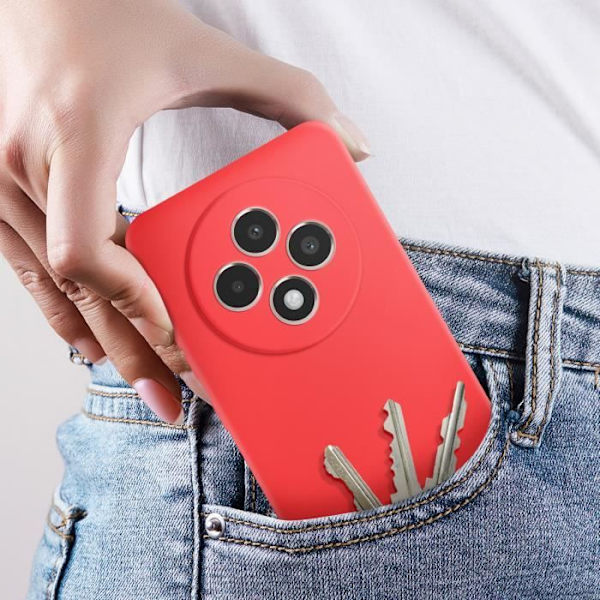 Coque - AVIZAR - Oppo Reno 12F - Semi-rigid - Soft-touch - Anti-fingerprint Rød Röd