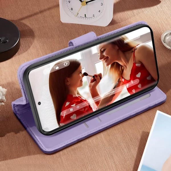 Fodral för Redmi Note 14 Pro och 14 Pro Plus Plånbok Diamantmönster Lavendel Lila