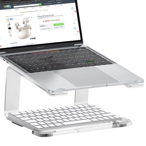 Tukikappale MacBookille ja Ergonomiselle Alumiinitietokoneelle Hopea Incase Hopea