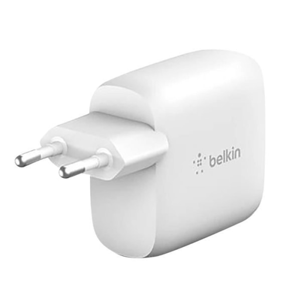 Väggladdare Dubbel USB-C Strömförsörjning 3,0 40W Kompakt Belkin Vit