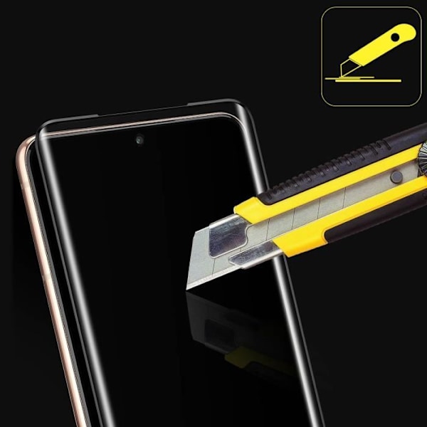 Lasi Samsung Galaxy S21 Ultra, kaareva 3D, liimareunus, musta