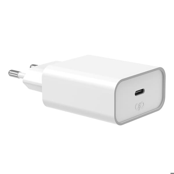 USB-C vægoplader - FORCE POWER - Force Power - 45W - PD/PPS/QC4.0 - Kompakt genbrugsplast Vit