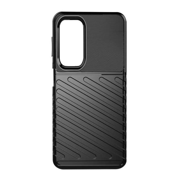 Coque - Thunder - Galaxy A52/A52s - Forstærket Beskyttelse - Silikone Gel - Sort Svart