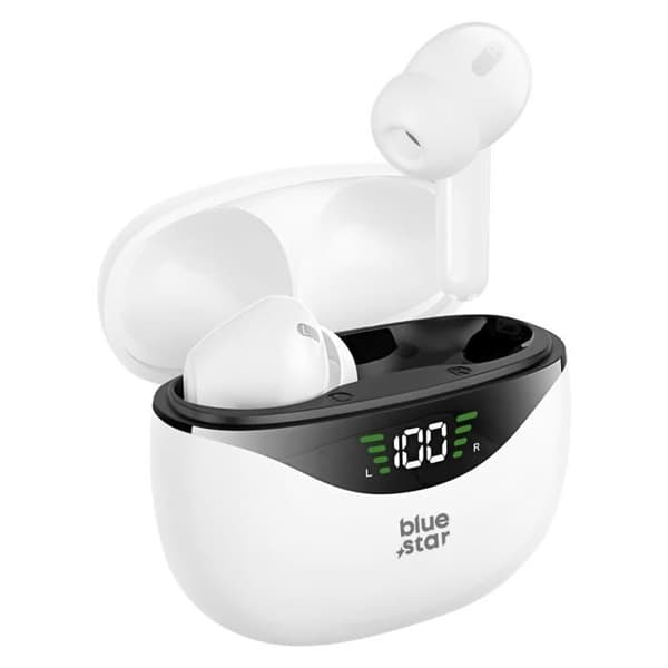 Bluetooth-hörlurar - BLUESTAR - In-ear - Batteritid 4.5h - Vattentålighet IPX4 - Touchkontroll Vit