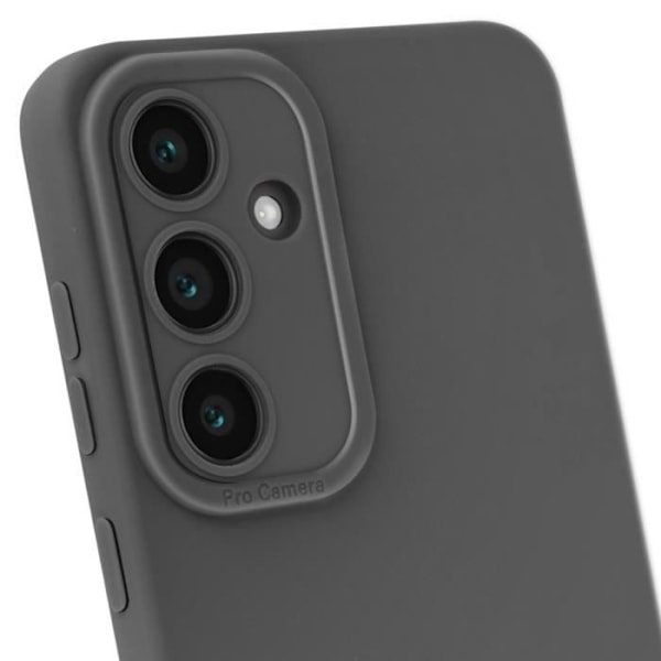 Siliconfodral för Samsung Galaxy S24 FE Mat Blockerad Kameraskydd Svart Svart