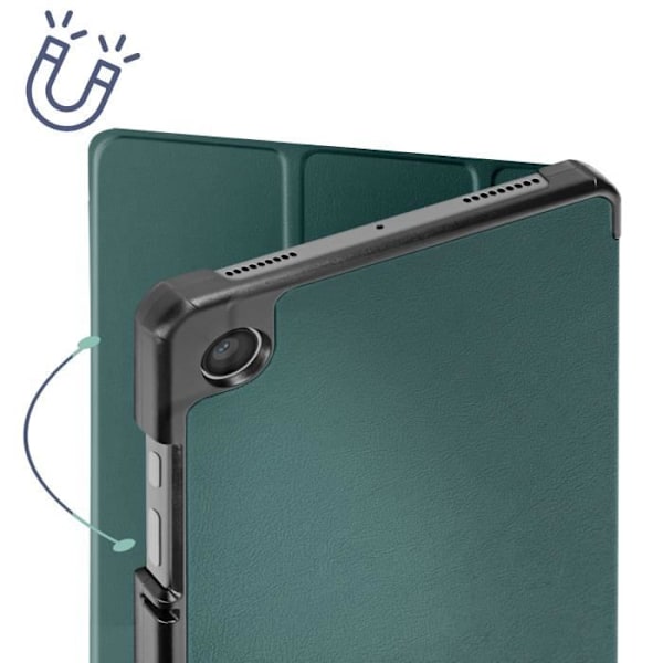 Fodral för Samsung Galaxy Tab A9 - AVIZAR - Trifold Lock - Grön - 10,1 tum - Heltäckande skydd Grön
