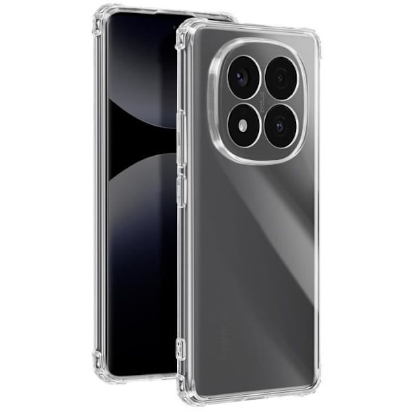 Kotelos Xiaomi Redmi Note 14 Pro ja 14 Pro Plus Vahvistetut Kulmat Läpinäkyvä Transparent