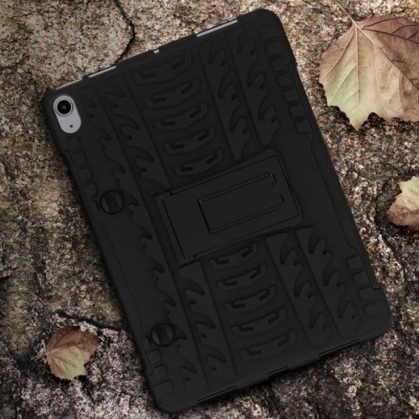 Coque iPad Air 2020 - AVIZAR - Skydd i bi-material med stativ Stöd Svart Svart