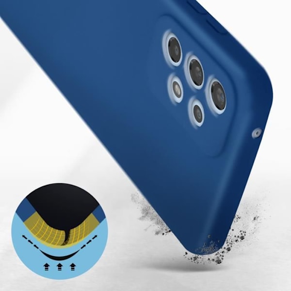 Samsung Galaxy A33 5G Halvstyvt silikonfodral Fin Mjuk finish Blå