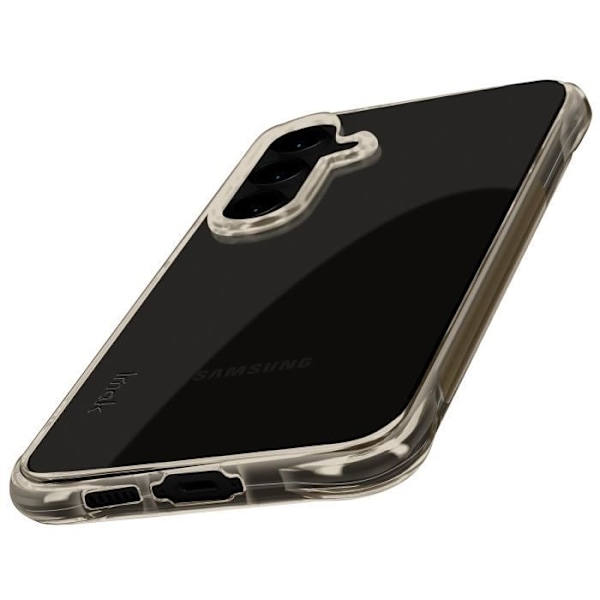 Samsung Galaxy S24 FE Silikoni Iskunvaimennus Kulmasuojus iMak Musta Läpinäkyvä Svart