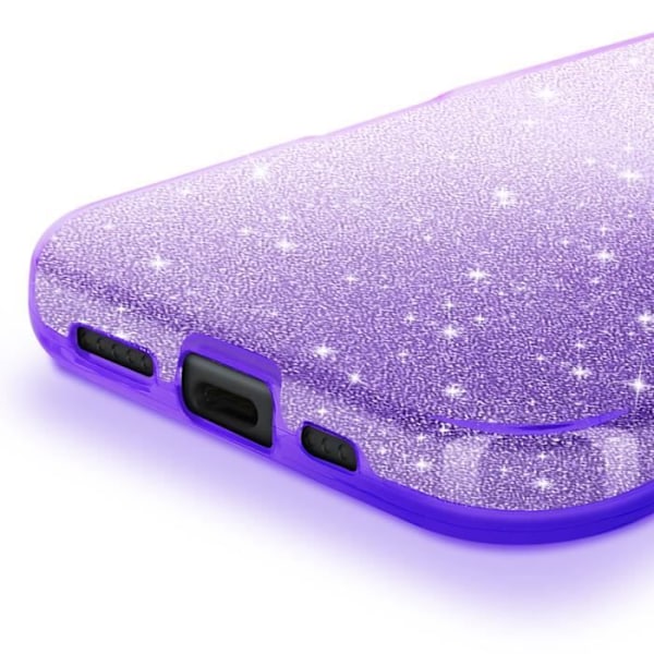 Glitter Skal till iPhone 16 Pro Stöttålig Skimrande Lila Lila