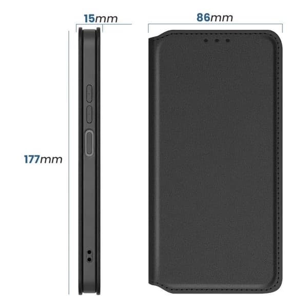 Etui til Xiaomi Redmi A7 Pro Pung med Video Støtte Sort Svart