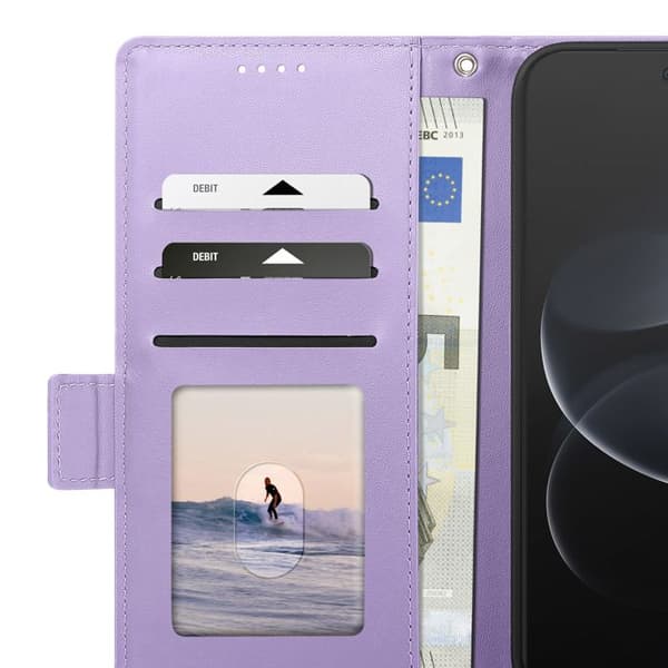 Plånboksfodral för Redmi Note 17 Pro Max Smart Book-serien med stöd Lavendel Violett
