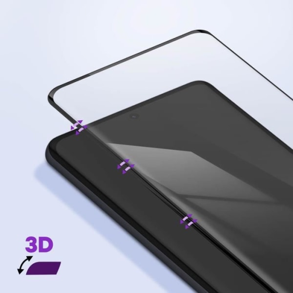 Skyddsfilm - FORCE GLASS - Xiaomi 12 Pro - 9H+ okrossbart glas - Komplett 3D-skydd - Livstidsgaranti Svart