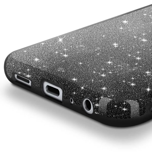 Glittrande Stötsäker Skal för Samsung Galaxy A25 Svart Svart