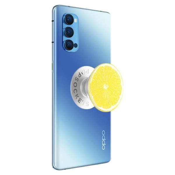 Tillbehör för smartphone - POPSOCKETS - PopGrip - Citrondesign - Fällbar - Videostöd Gul