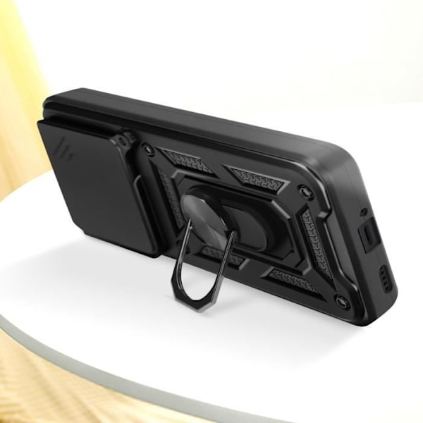 Coque för Xiaomi 14T Pro Ring Stöd Kameraskydd Glidande Mayaxess Svart Svart