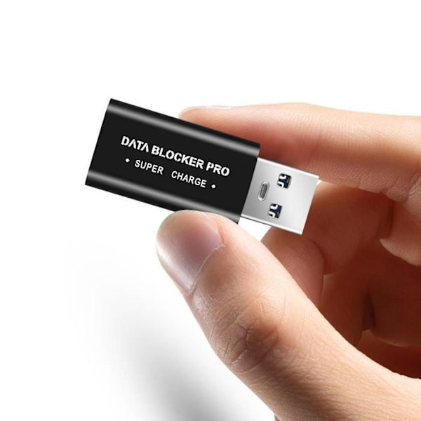 USB Data Blocker - AVIZAR - Data Blocker - Sikkerhed og privatliv - Sort