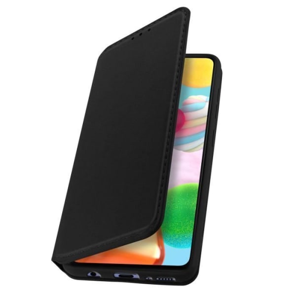 Hoes - Samsung - Galaxy A41 - Ekologiskt läder - Magnetlås - Stödfunktion Svart