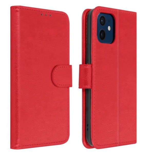 Apple iPhone 12 Mini skyddsfodral med korthållare Stativ Funktion Röd Röd