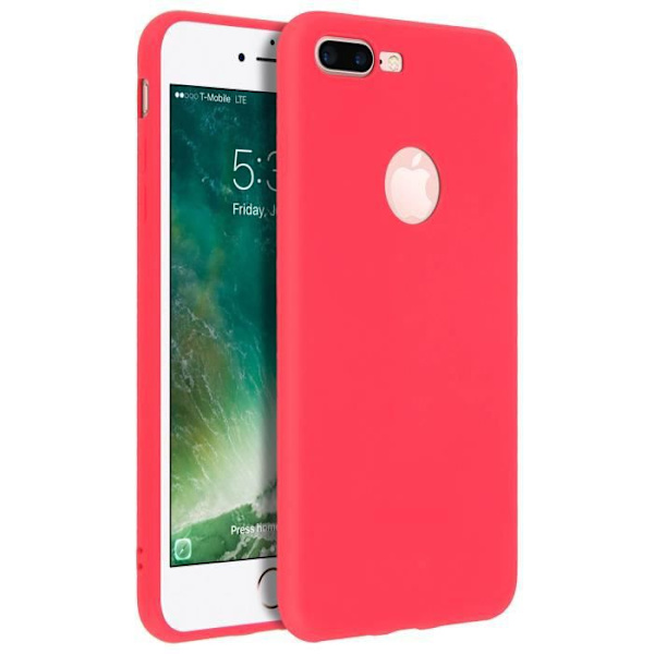 Coque - Forcell - iPhone 7 Plus/iPhone 8 Plus - Soft Touch - Silikone Gel - Rød Röd