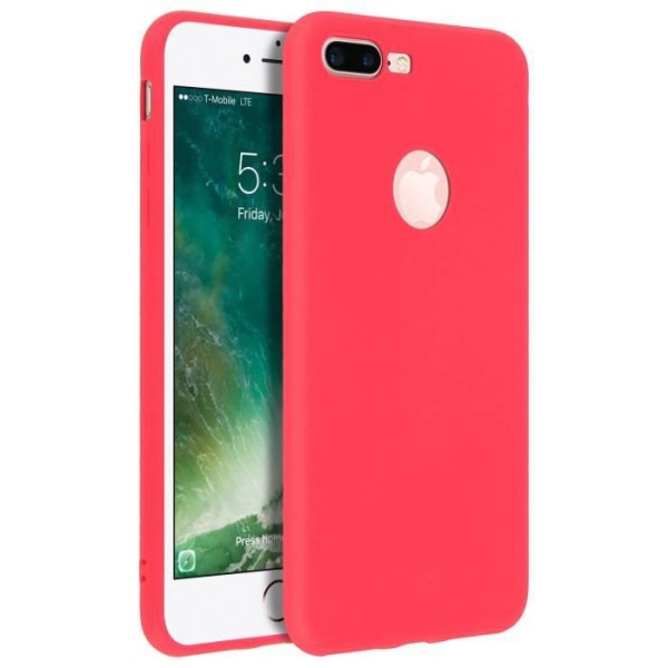 Forcell iPhone 7 Plus/iPhone 8 Plus Fodral Soft Touch Silikon Gel Fodral - Röd