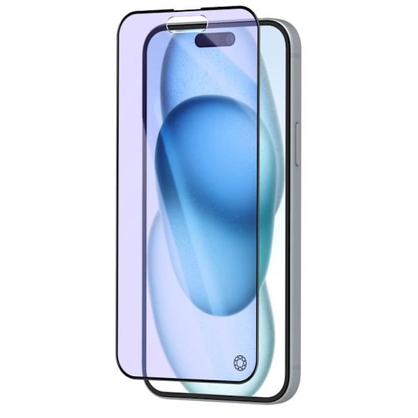 Skærmbeskytter til iPhone 15 Plus Fleksibelt Glas Unbreakable Anti UV Force Glass Sort Svart