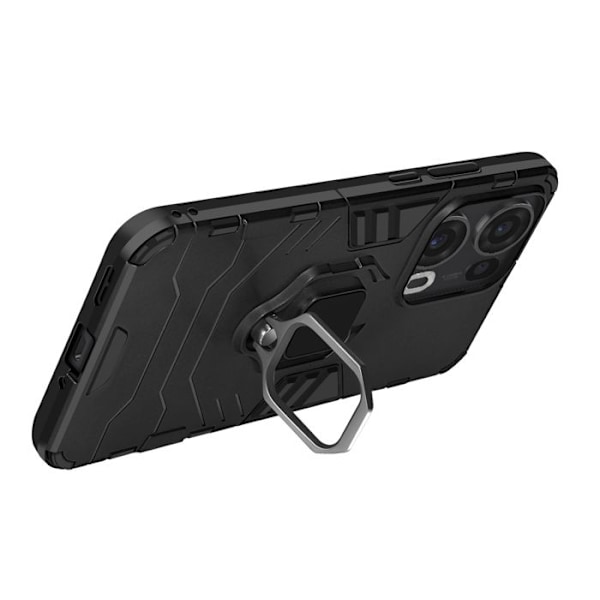 Coque til Oppo Reno 13 Pro med ring støtte, stødabsorberende, sort Svart