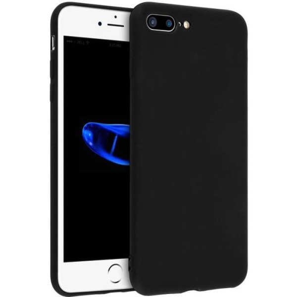 Silikone TPU Soft Gel Cover iPhone 7 Plus / iPhone 8 Plus Mat Sort