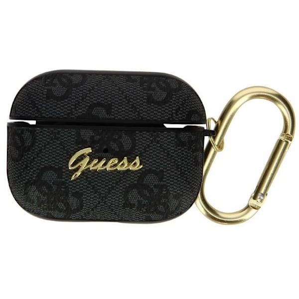 Hård AirPods Pro-fodral med Guess-design och svart relieflogotyp Svart