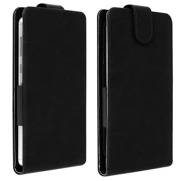 Smartphonefodral - AVIZAR - Universal - Ekologiskt läder - Svart - 3,8'' till 4,3'' svart