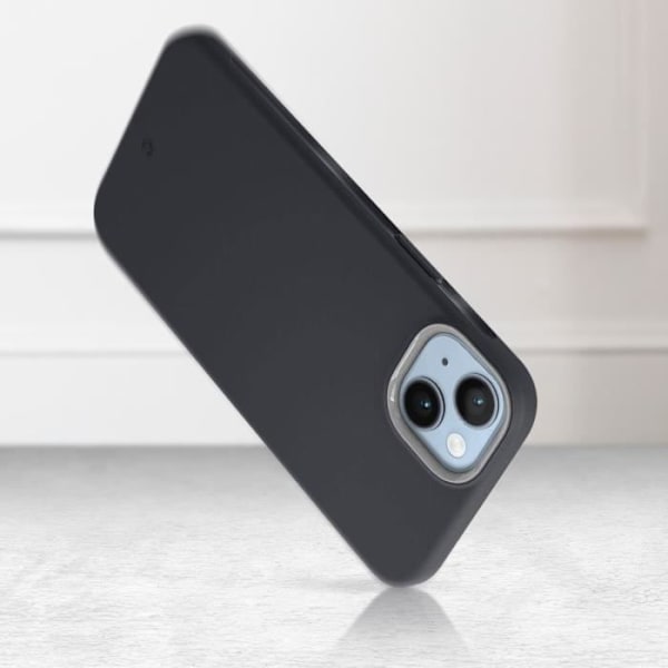 Magsafe iPhone 14 fodral - Spigen Cyrill Ultra Color Mag - Svart - Slitstark silikon - Magnetisk ring
