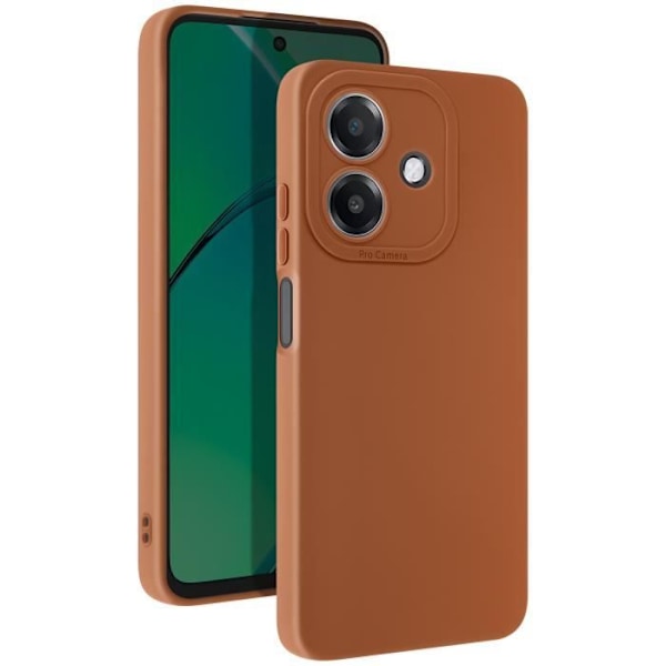 Coque för Oppo A40 Silikon Mat Kamera Blockerad Skyddad Brun kastanj