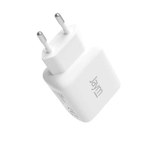 Kaksi USB-C 45 W 3A PD ja PPS-pikalaturi Jaym White Vit