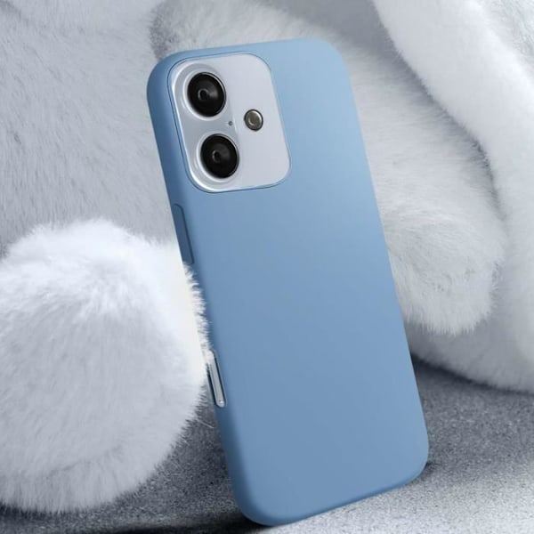 Skal till iPhone 16 Plus - AVIZAR - Halvstyv Soft-touch - Ljusblå - Stötsäker och repskydd Blå